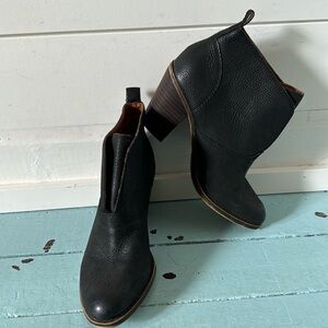 Lucky Brand Size 6M/36 EHLLEN Booties Black Leather 3" Heel